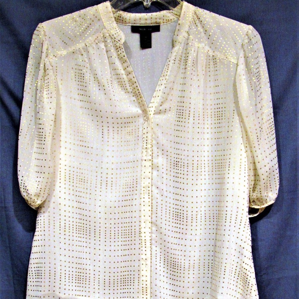 STYLE & CO. Soft Full Short Sleeve Blouse – 16 NWT